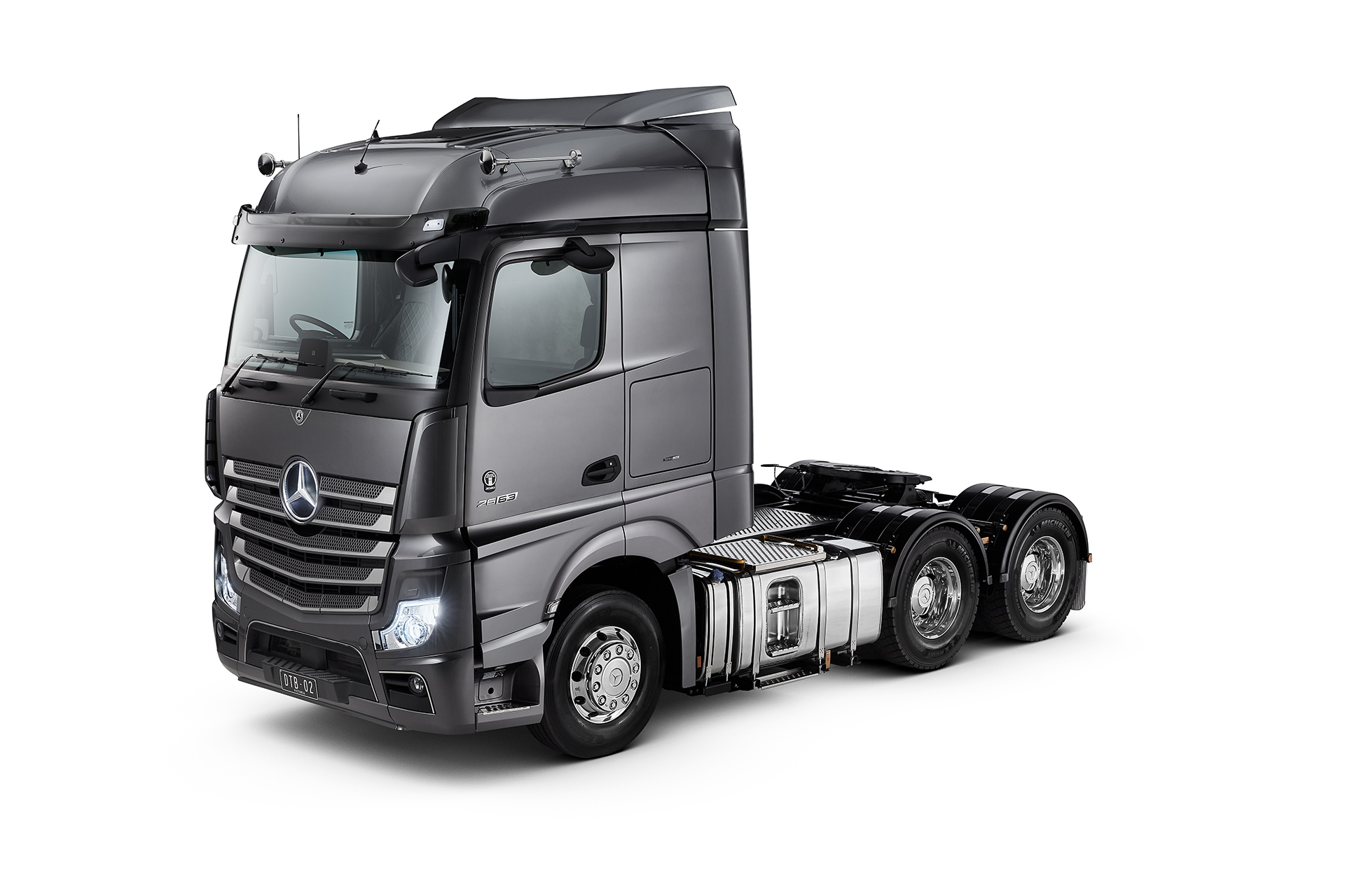 retouched image of a Mercedes truck