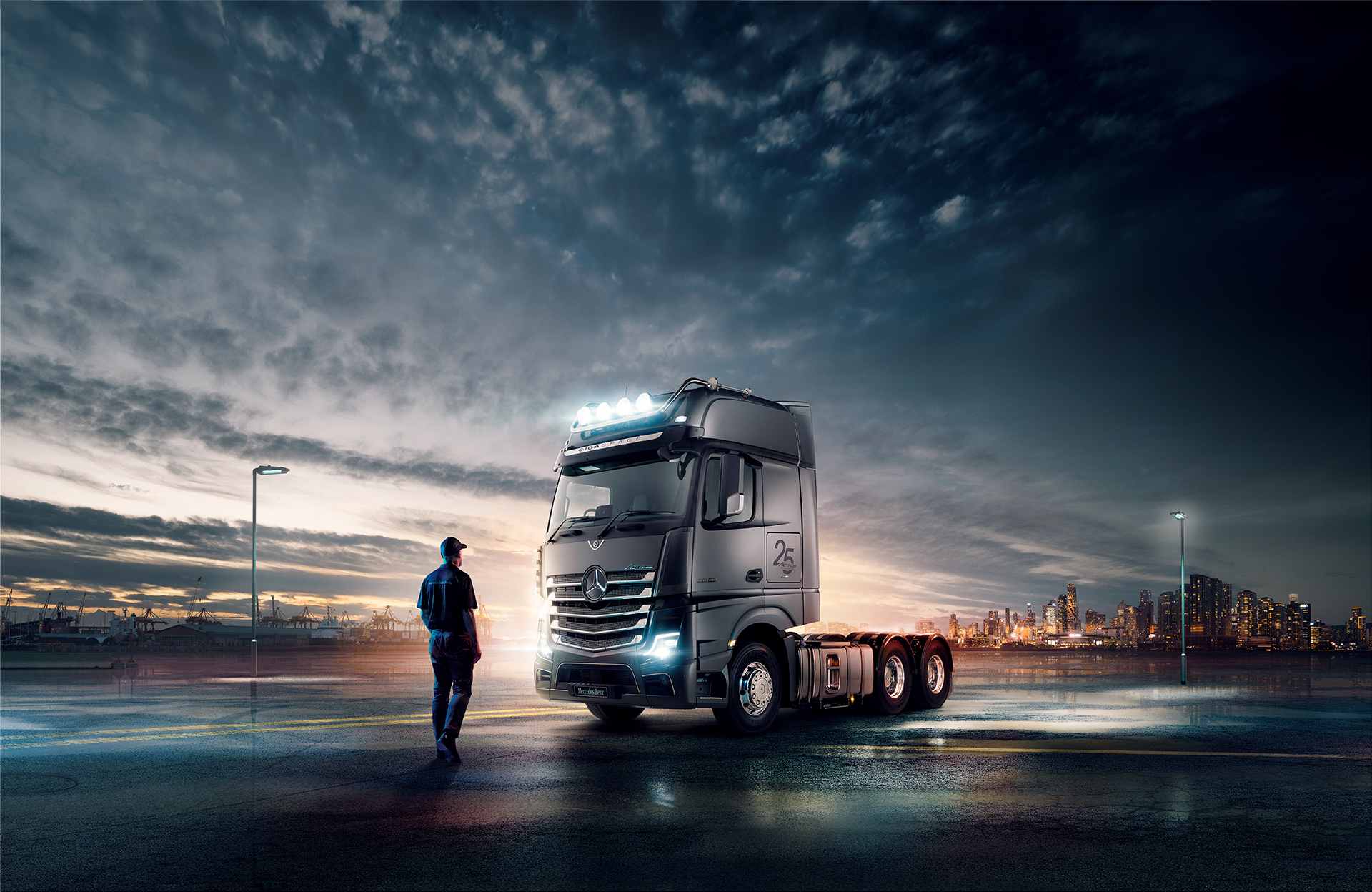 mercedes benz actros retouching web
