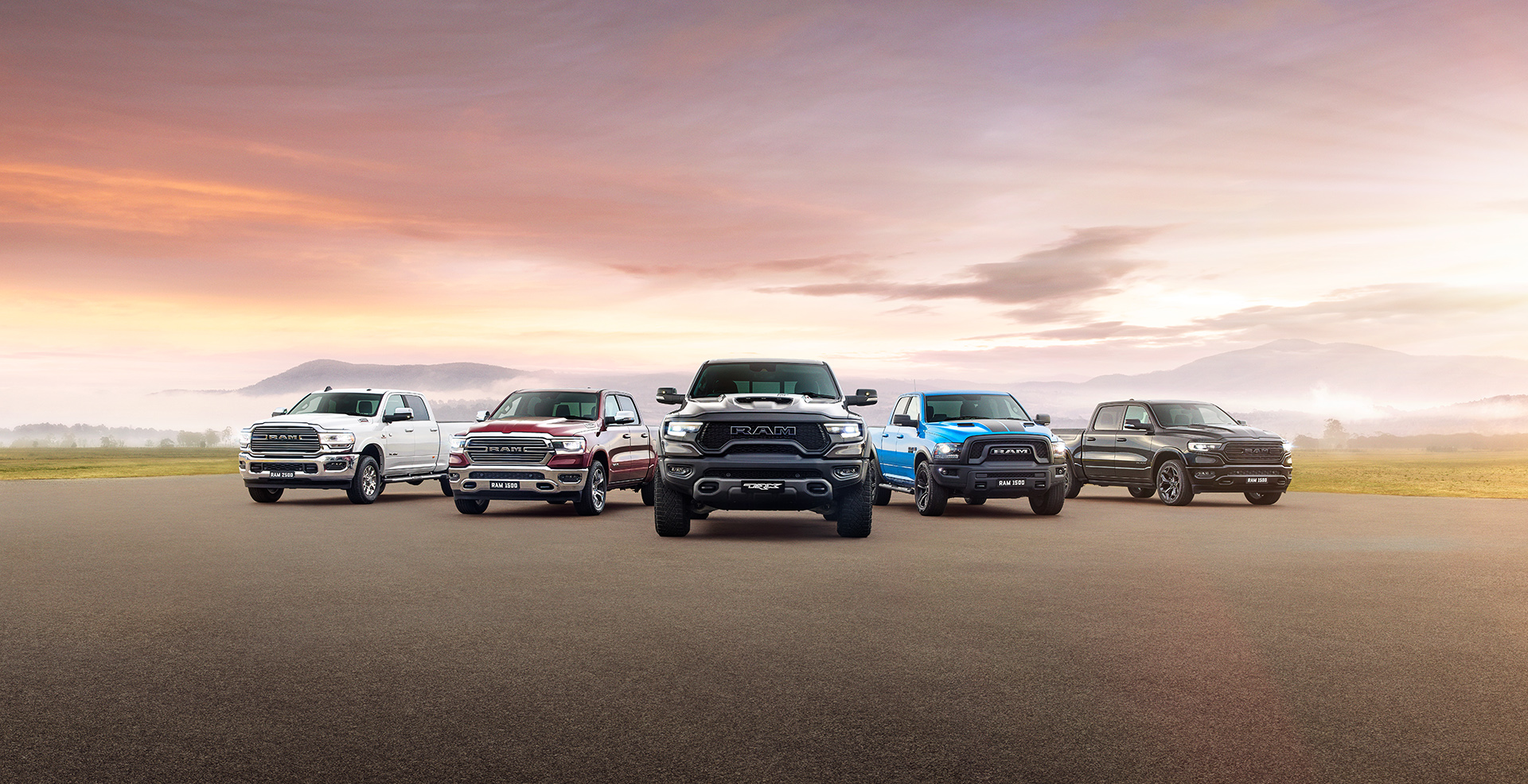 retouched image or RAM trucks range